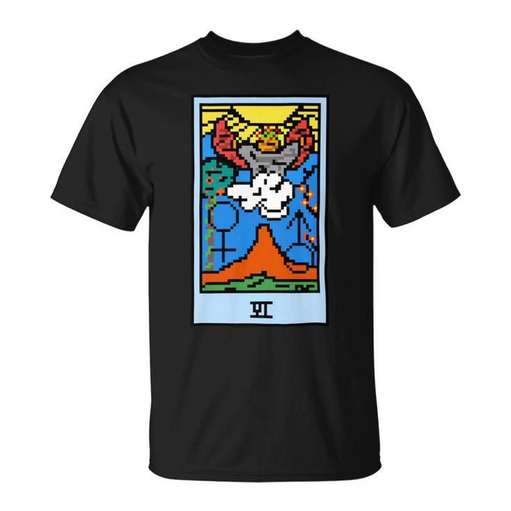 Wait Is This Pixel Art Tarot Yellow - Major Arcana The Lovers Design For  Stickers And Unisex T-Shirt