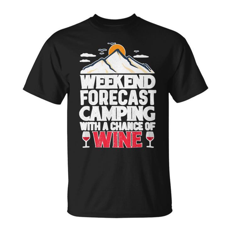 Weekend Forcast Camping Retro Vintage 27 Shirt Unisex T-Shirt