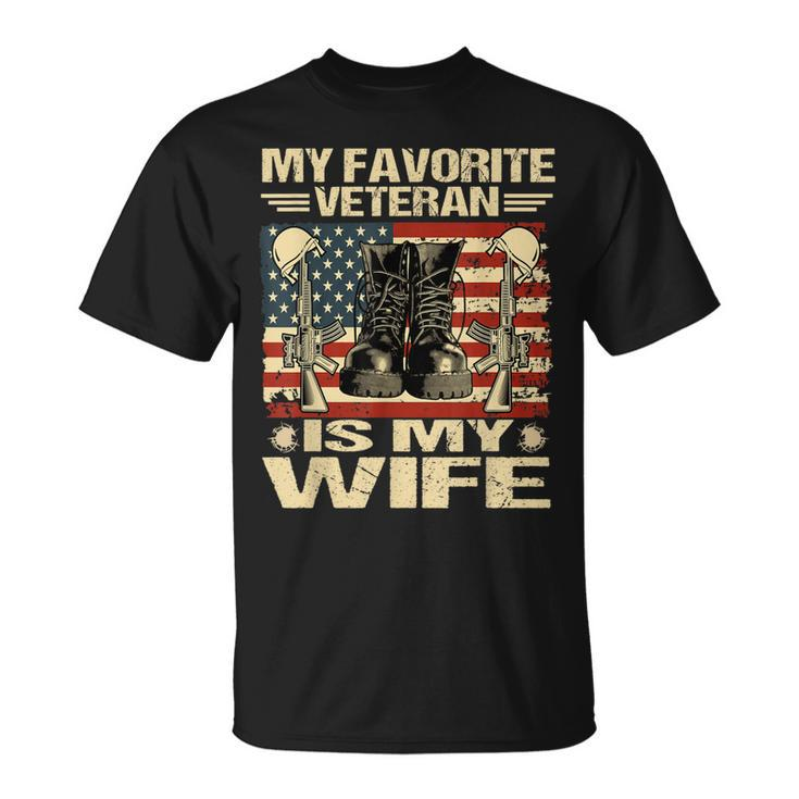Wife Veterans Day My Favorite Veteran Is My Wife T-shirt
