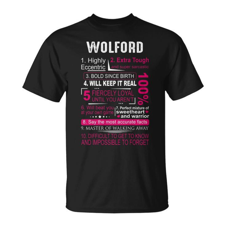 Wolford Name Gift Im Wolford Im Never Wrong Unisex T Shirt