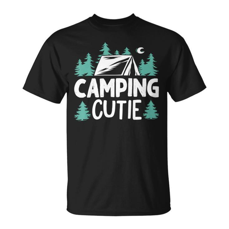 Women Girls Kids Camping Cutie Camp Gear Tent Apparel Ladies T Shirt Unisex T-Shirt