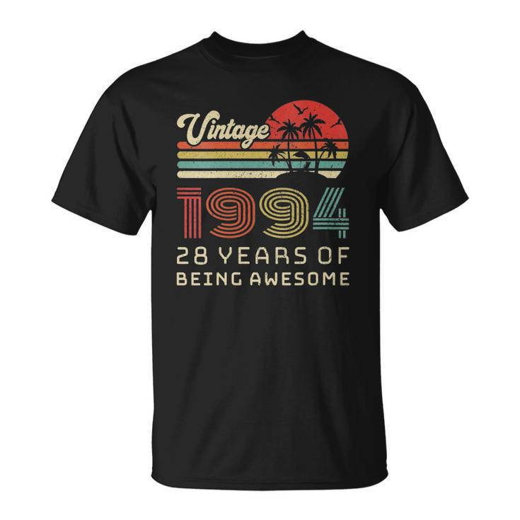 Womens 28 Years Old Birthday Vintage 1994 28Th Birthday Unisex T-Shirt