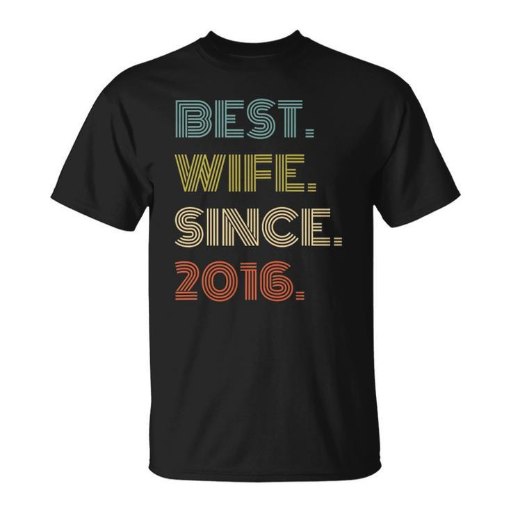 Womens 6Th Wedding Anniversary Best Wife Since 2016 Gift Unisex T-Shirt