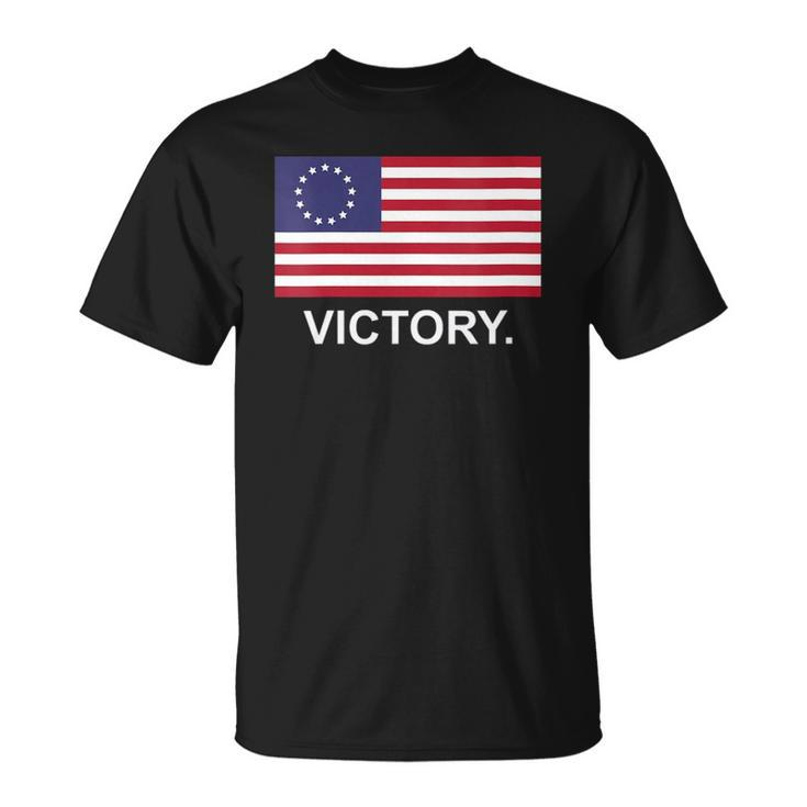 Womens Betsy Ross American Flag  Victory Revolutionary War V-Neck Unisex T-Shirt