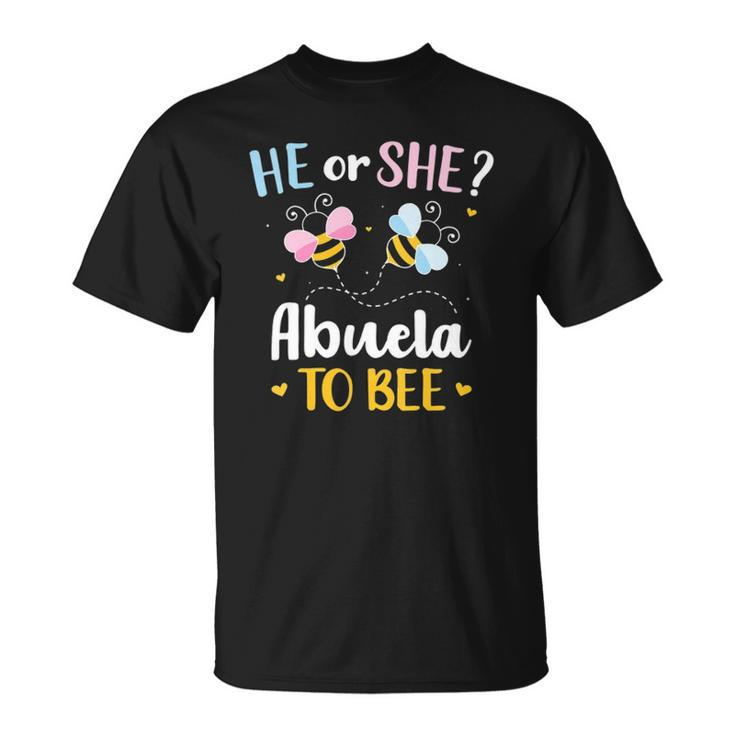 Womens Gender Reveal He Or She Abuela Matching Family Baby Party  Unisex T-Shirt