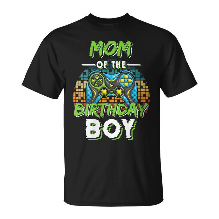 Womens Mom Of The Birthday Boy Matching Video Gamer Birthday Party  Unisex T-Shirt