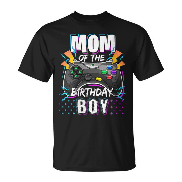 Womens Mom Of The Birthday Boy Matching Video Gamer Birthday Party V3 Unisex T-Shirt