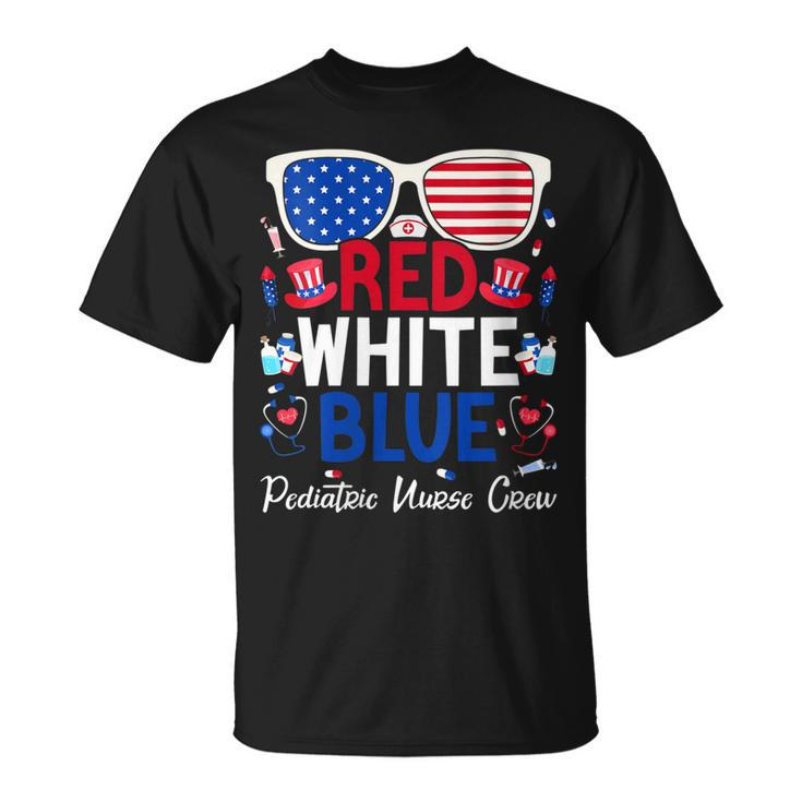 Womens Nurse July 4Th Red White Blue Pediatric Nurse Crew Patriotic  Unisex T-Shirt
