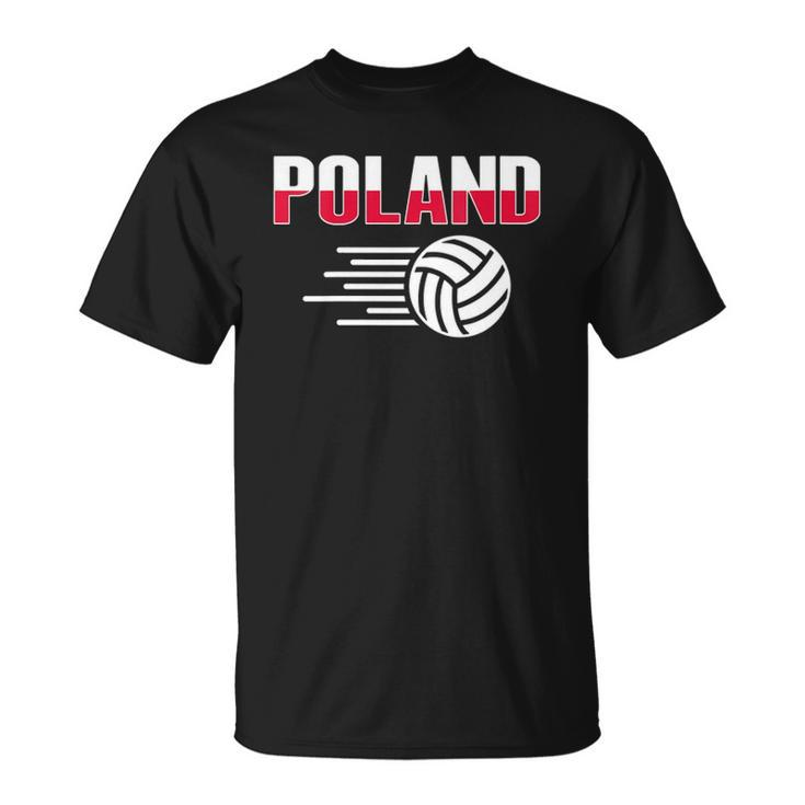 Womens Poland Volleyball Lovers Jersey - Polish Flag Sport Fans  Unisex T-Shirt