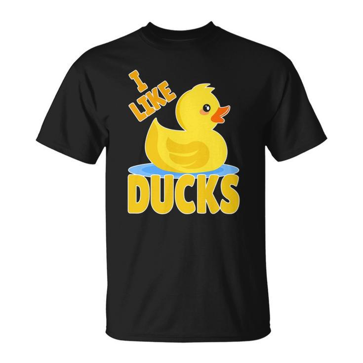 Yellow Rubber Duck Squeaker Duck I Like Ducks Unisex T-Shirt