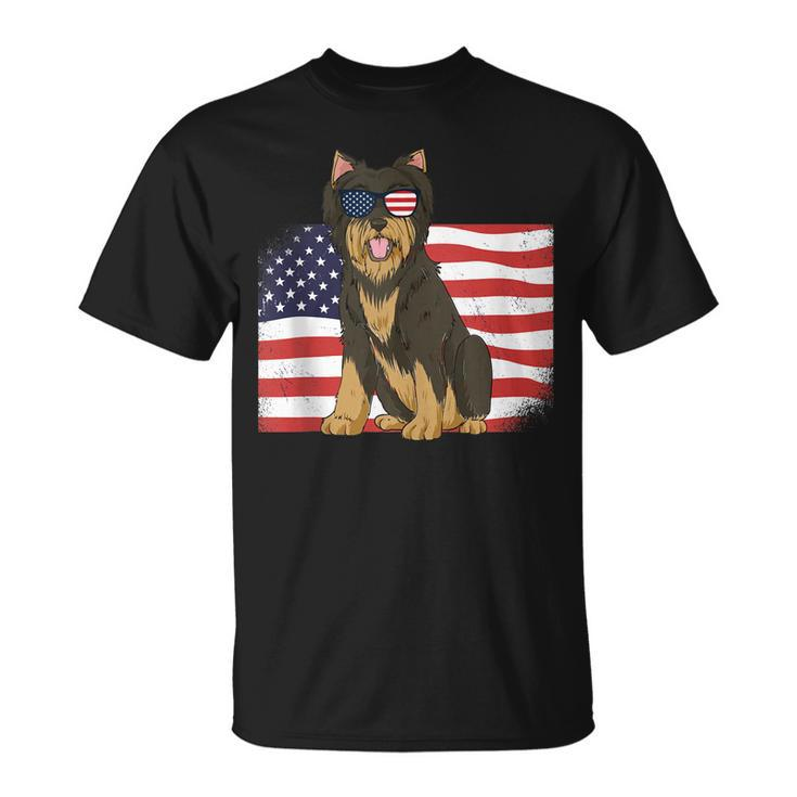 Yorkie Dad & Mom American Flag 4Th Of July Yorkshire Terrier  Unisex T-Shirt