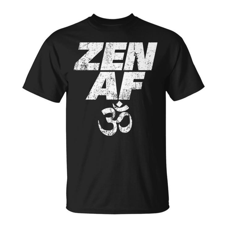 Zen Af Om Symbol Vintage Meditation Yoga Distressed  V2 Unisex T-Shirt