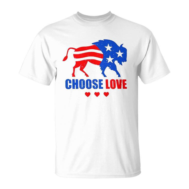 2022 Choose Love Buffalo Give Hope And Share Grief Heart Unisex T-Shirt