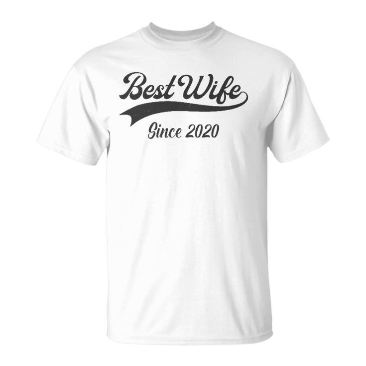 2Nd Wedding Aniversary Gift For Her - Best Wife Since 2020 Married Couples Unisex T-Shirt