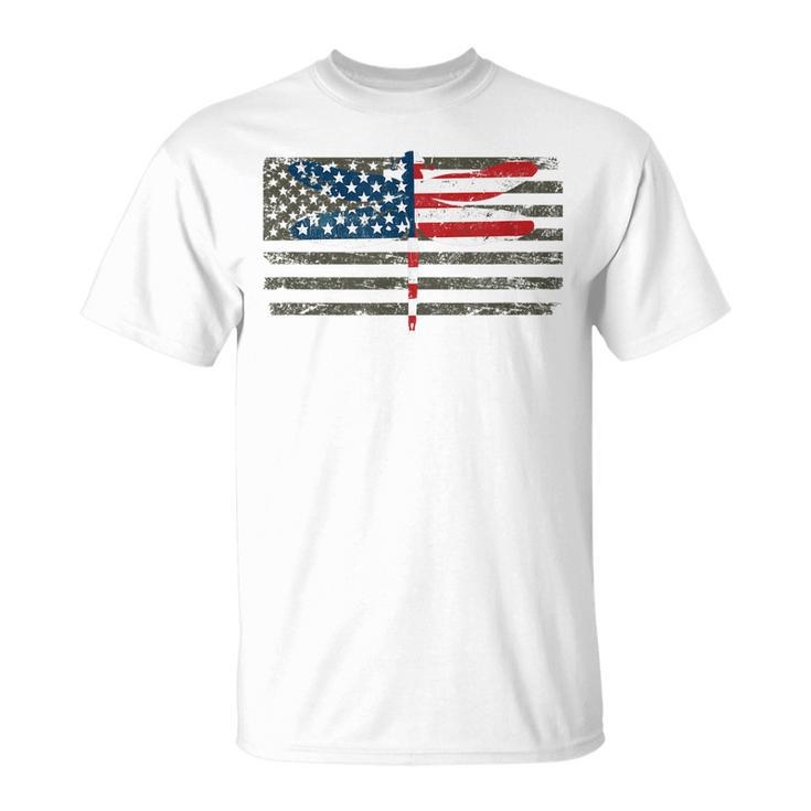 4Th Of July Dragonfly  Patriotic Us American Flag  Unisex T-Shirt