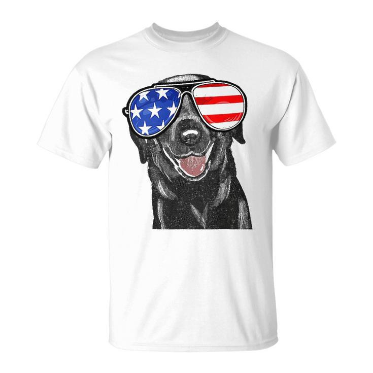 4Th Of July Funny Black Lab Dog American Love Unisex T-Shirt