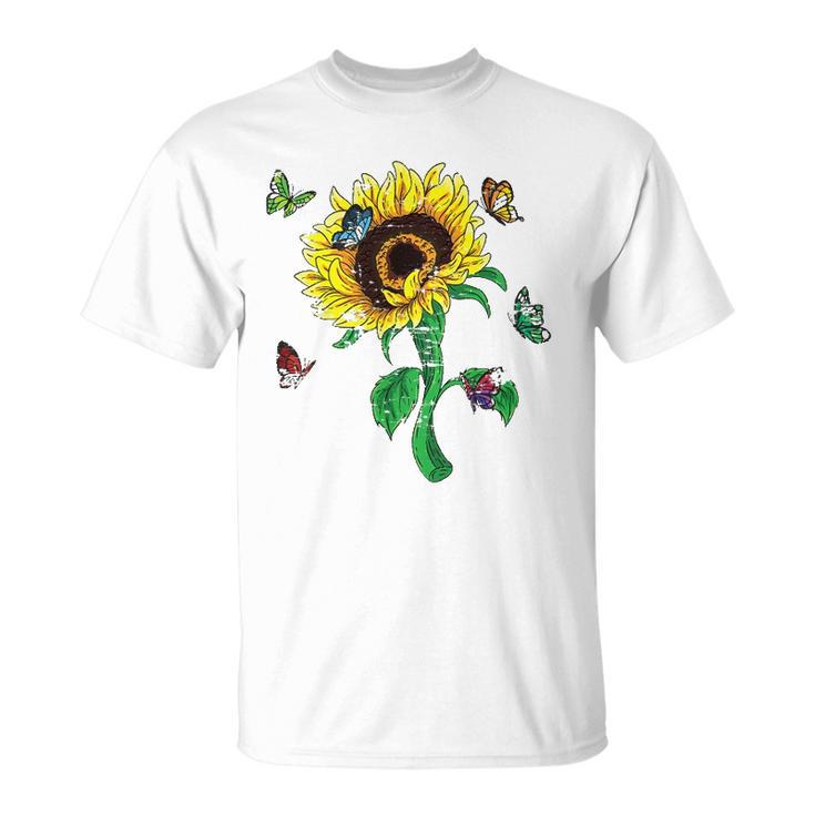 Aesthetics Sunflowers Nature Butterflies Yellow Sunflower Unisex T-Shirt