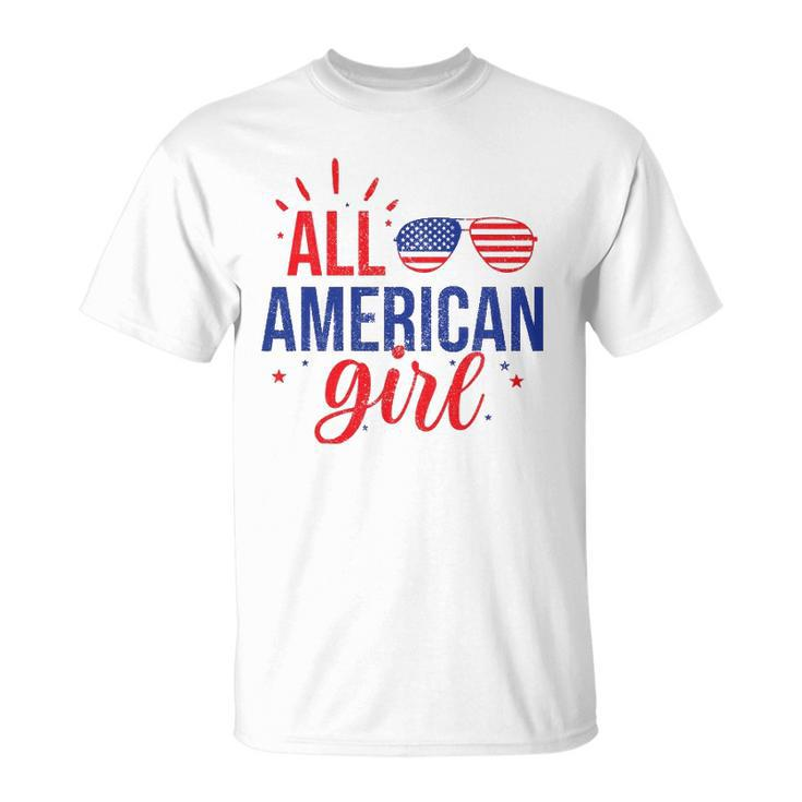 All American Girl 4Th Of July Girls Kids Sunglasses Family Unisex T-Shirt