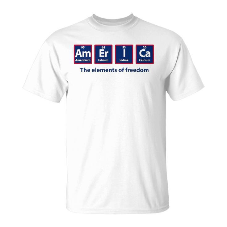 America Periodic Table Funny Patriotic Usa 4Th Of July Unisex T-Shirt