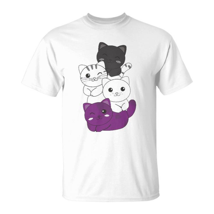 Asexual Flag Pride Lgbtq Cats Asexual Cat Unisex T-Shirt