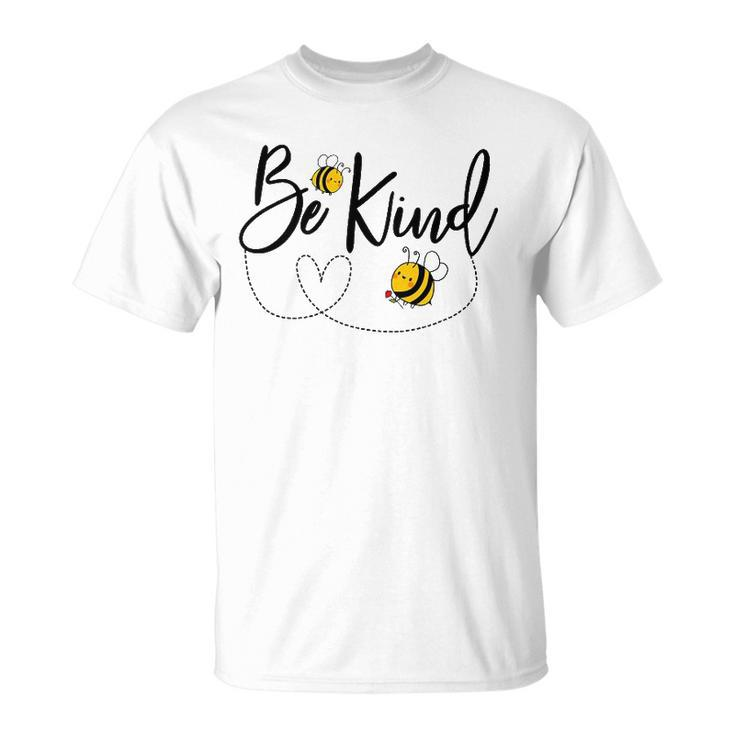 Be Kind Bees Insect Lover Funny Kindness Friendly Kids Heart Unisex T-Shirt