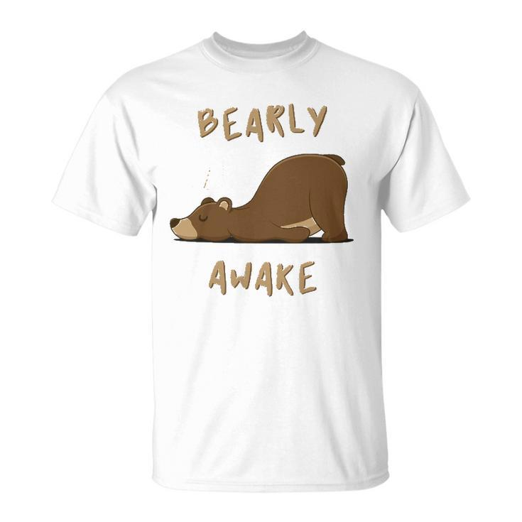 Bearly Awake Funny Sleeping Bear Unisex T-Shirt