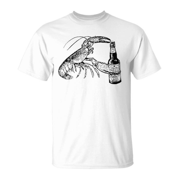Beer Drinking Lobster Funny Craft Beer Gift  Unisex T-Shirt