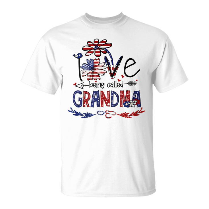 Being Called Grandma Sunflower Usa 685 Shirt Unisex T-Shirt