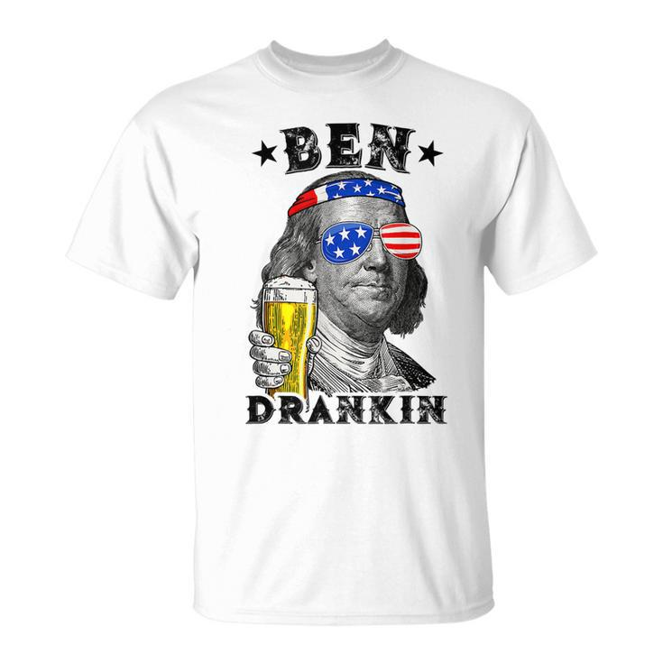 Ben Drankin Benjamin Funny Drink Beer 4Th Of July   Unisex T-Shirt