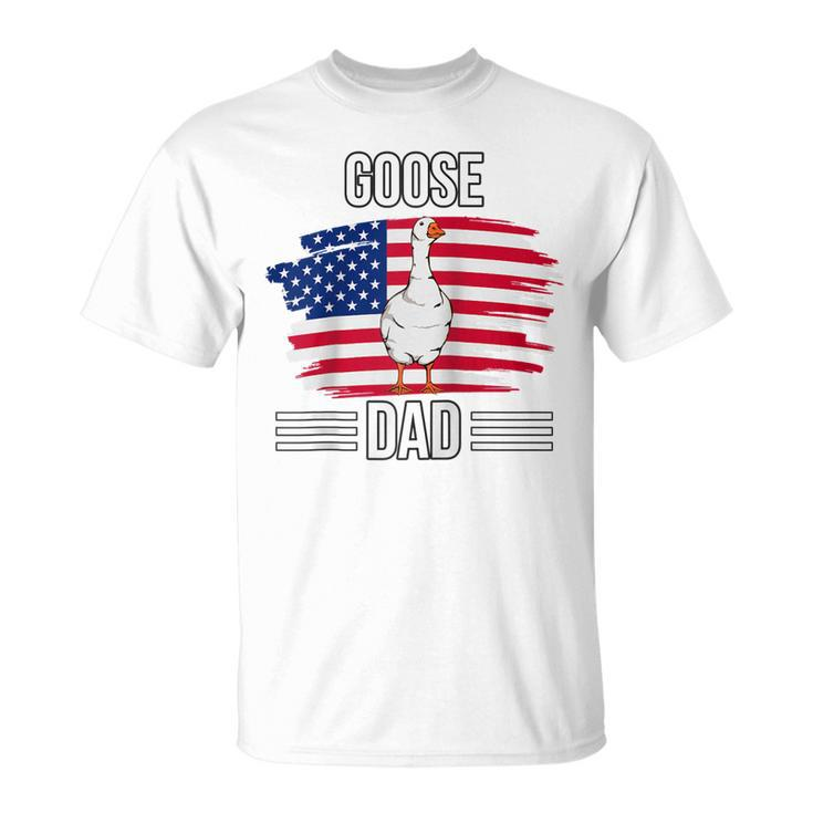 Bird Us Flag 4Th Of July Fathers Day Goose Dad  Unisex T-Shirt