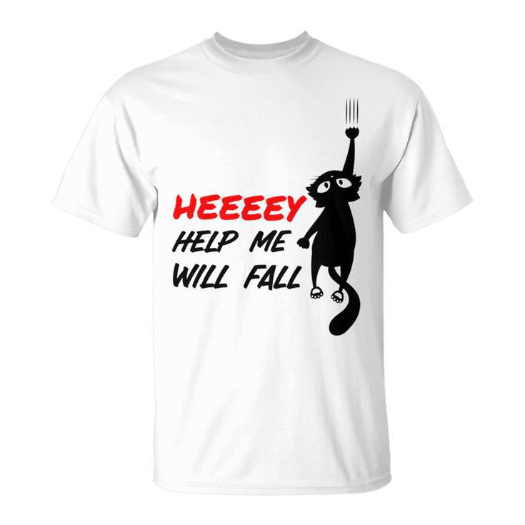 Black Cat Sayes Hey Cat Sayes Hey Unisex T-Shirt