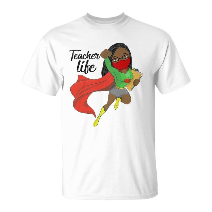 Black Teacher Life Locs Hair Afro Women Sunglasses Funny Unisex T-Shirt