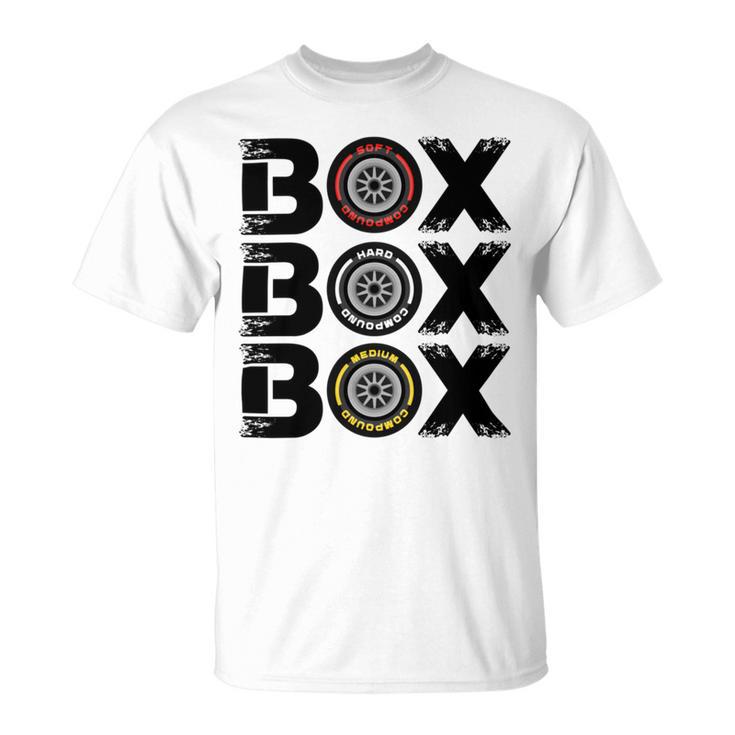 Box Box Box F1 Tyre Compound V2 Design Unisex T-Shirt