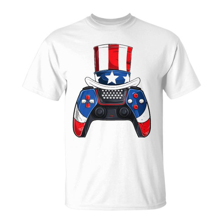 Boy Fourth Of July S American Flag Video Games Kids Unisex T-Shirt