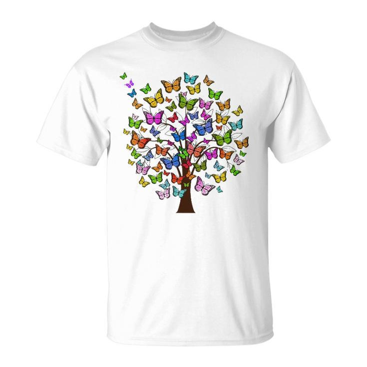 Butterflies On Tree For Butterfly Lovers Unisex T-Shirt