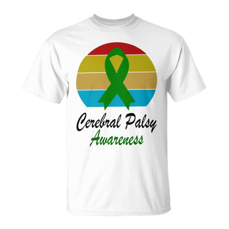 Cerebral Palsy Awareness Vintage  Green Ribbon  Cerebral Palsy  Cerebral Palsy Awareness Unisex T-Shirt