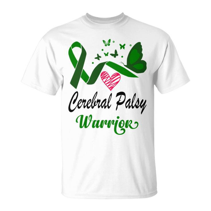 Cerebral Palsy Warrior Butterfly  Green Ribbon  Cerebral Palsy  Cerebral Palsy Awareness Unisex T-Shirt