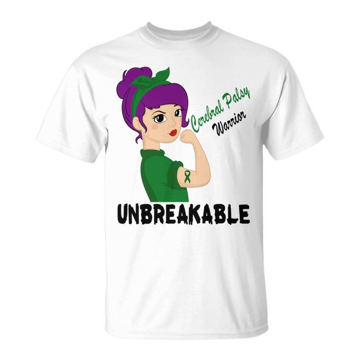 Cerebral Palsy Warrior Strong Women Green Ribbon Cerebral Palsy Cerebral Palsy Awareness Unisex T-Shirt