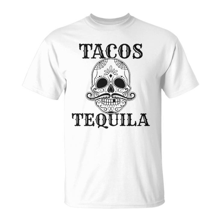 Cinco De Mayo Tacos & Tequila Sugar Skull Unisex T-Shirt