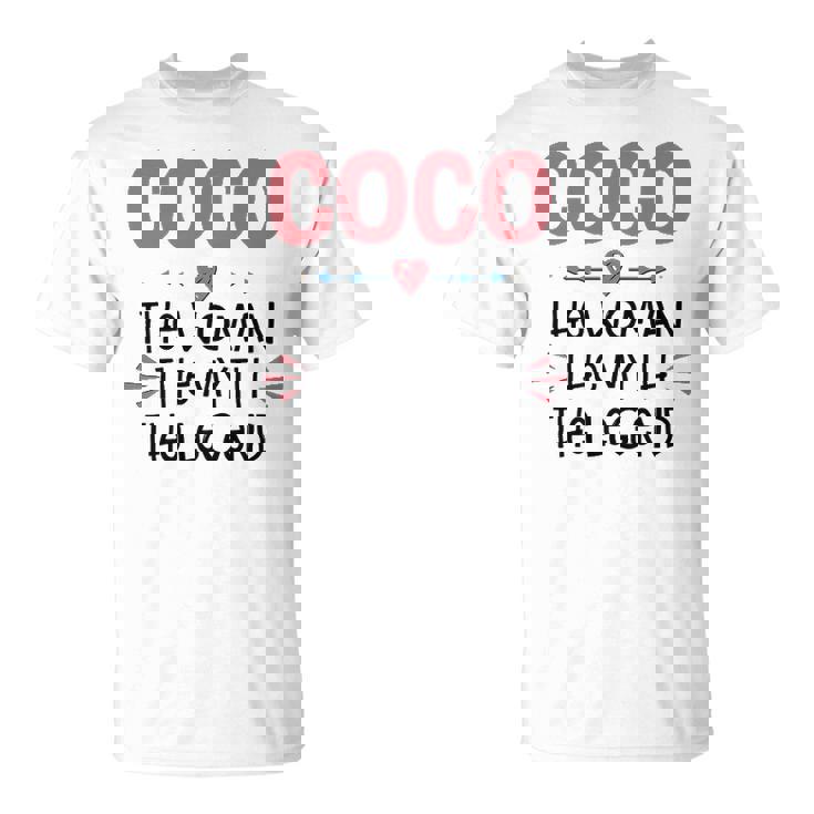 Coco Grandma Coco The Woman The Myth The Legend T-Shirt