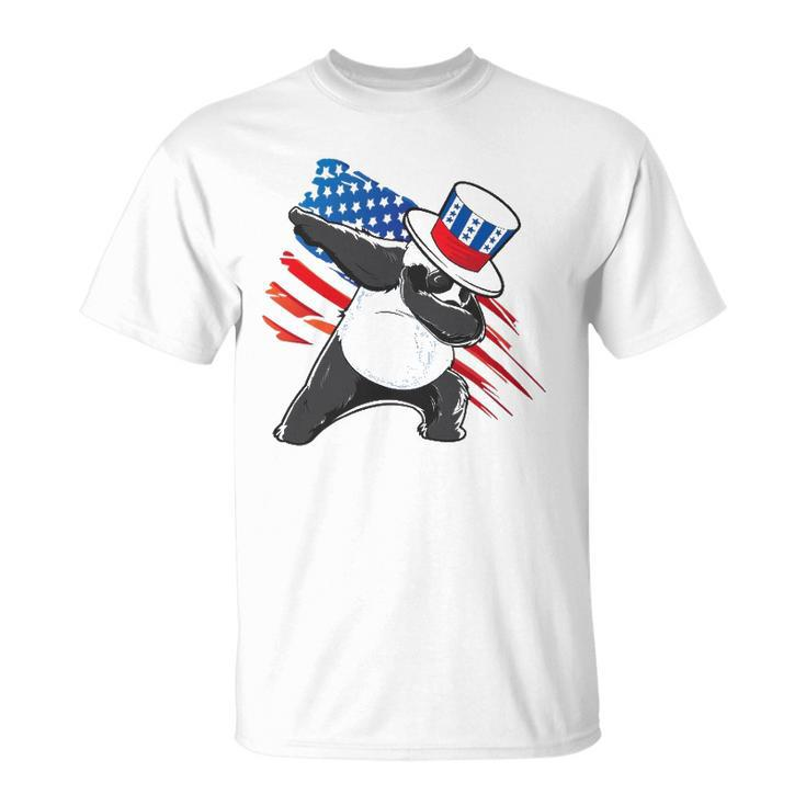 Dabbing Uncle Sam Panda 4Th Of July Unisex T-Shirt