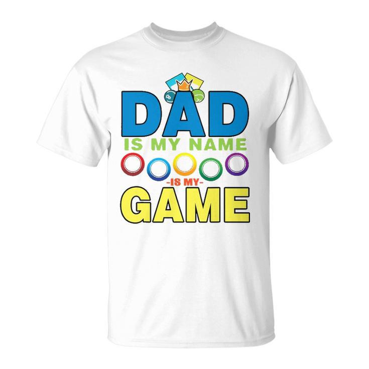 Dad Lucky Bingo Player Dadfathers Day Funny Unisex T-Shirt