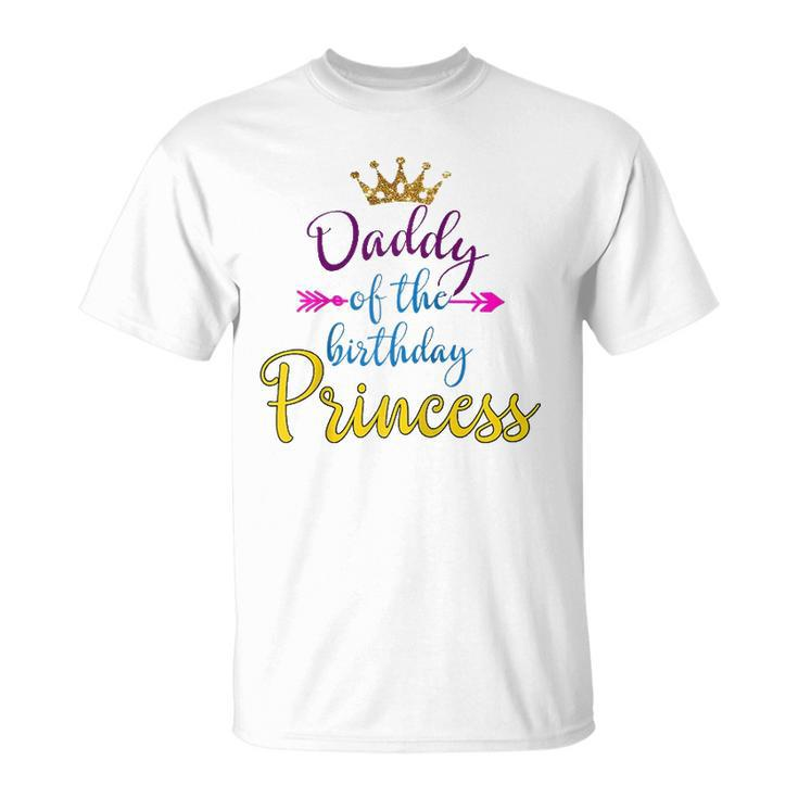 Daddy Of The Birthday Princess Matching Family Raglan Baseball Tee Unisex T-Shirt