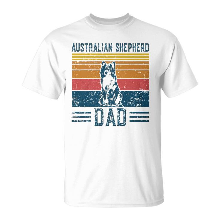 Dog Aussie Dad Vintage Australian Shepherd Dad Unisex T-Shirt