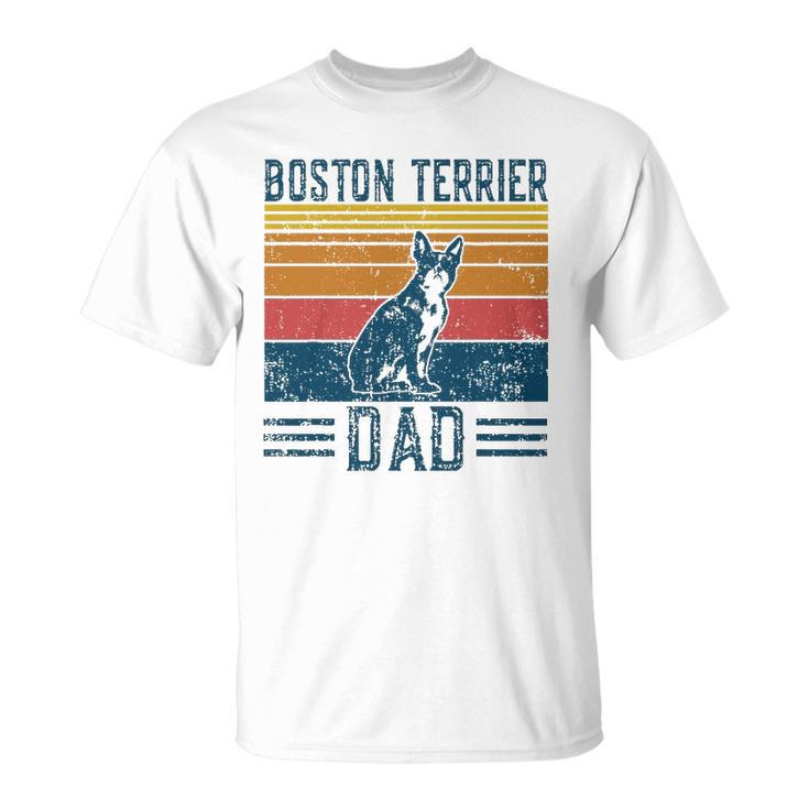 Dog Dad - Vintage Boston Terrier Dad Unisex T-Shirt