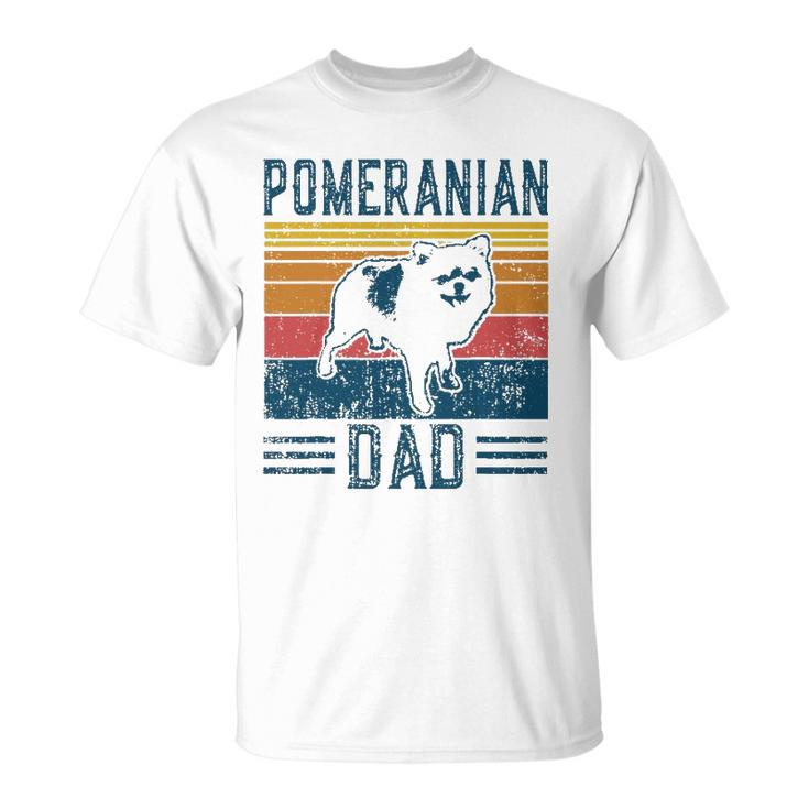Dog Pomeranian Dog Pom Papa - Vintage Pomeranian Dad Unisex T-Shirt