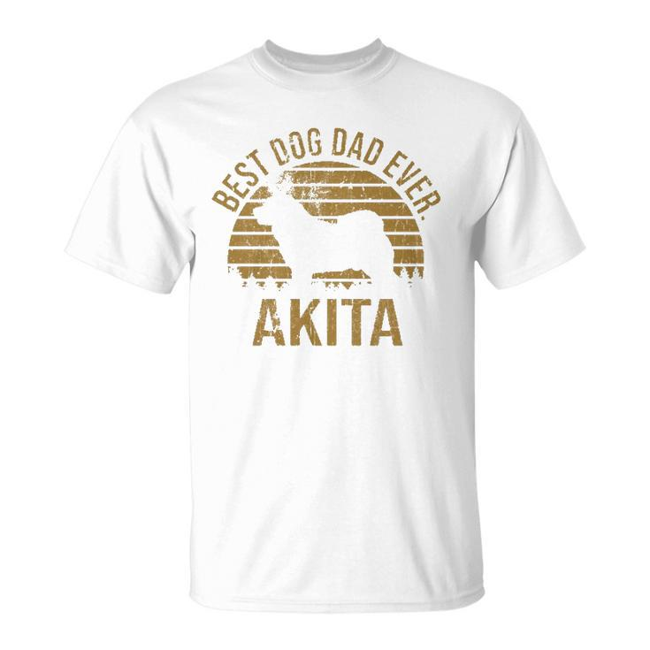 Dogs 365 Best Dog Dad Ever Akita Dog Owner Gift For Men  Unisex T-Shirt