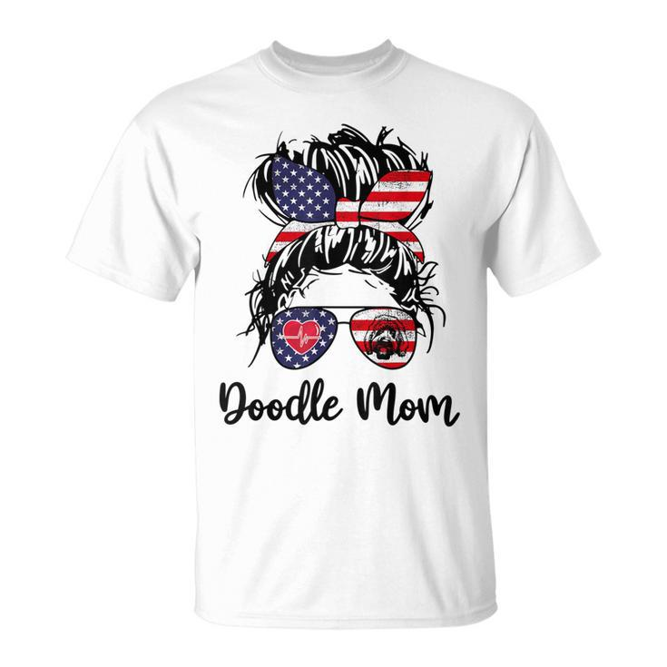 Doodle Mom Happy 4Th Of July American Flag Day  Unisex T-Shirt