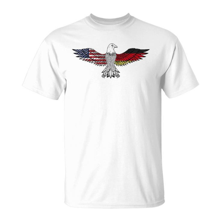 Eagle American German Flag American Grown German Roots Unisex T-Shirt