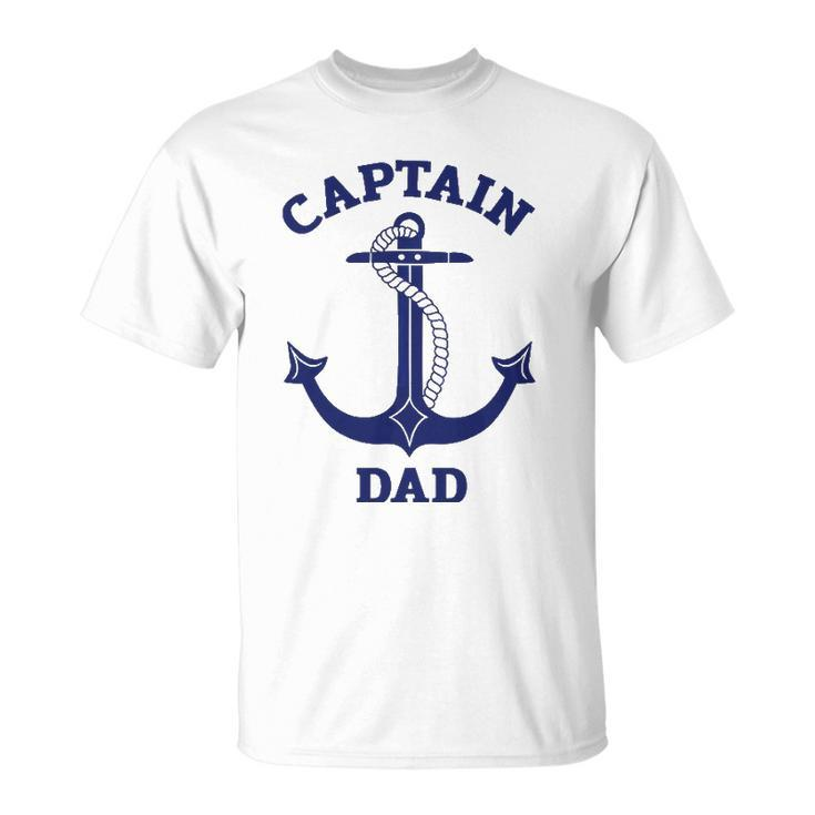 Fathers Day Nautical Anchor Captain Dad Unisex T-Shirt